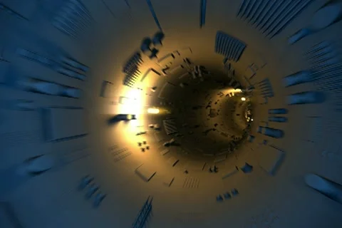 White Circuit Tunnel Stock Footage 10817660