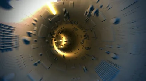 White Circuit Tunnel Stock Footage 10817816