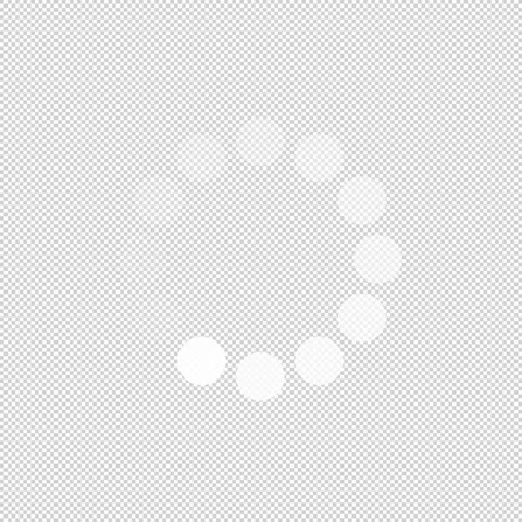 White circular dots loading indicator animation loop Video stock 330445174