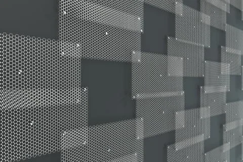 White circular grates on dark grey background Ilustración de archivo