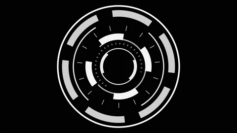 White Circular HUD Interface Graphic Element Stockbeeldmateriaal 134132579