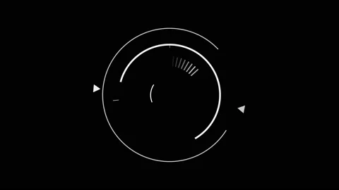 White Circular HUD Interface Graphic Element Vídeos de archivo 134132752