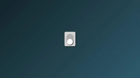 White circular light switch toggling on a dark teal background Stock Footage 346506662