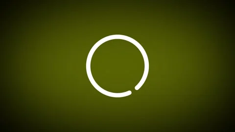 White circular loading icon animation on green background with vignetting e.. Stock Footage 341229153