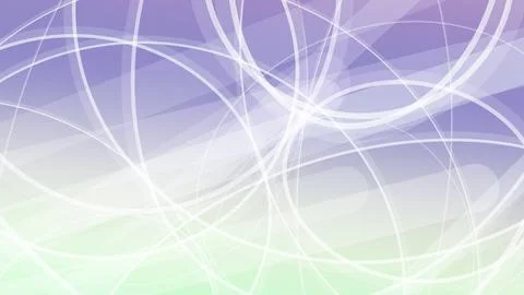White circular network lines drift over mint green and periwinkle gradients.. Stock Illustration