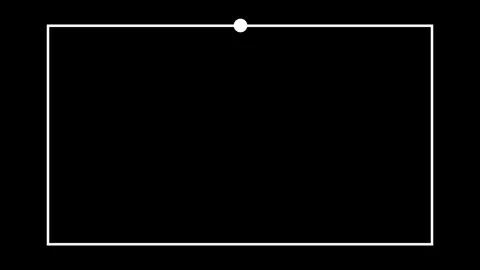 White circular point travels continuously around the perimeter of a rectang.. 스톡 동영상 337017505