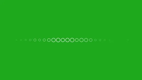 White circular shapes in a line with green screen background Stock Footage 287994424