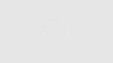 White Circular Sound Wave Animation on a Transparent Background. 動画素材 281825882