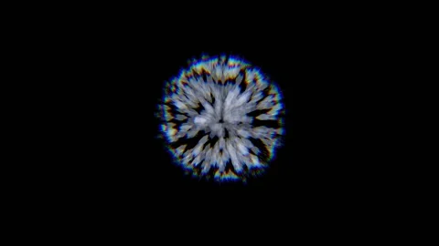 White Circular Spark Explosion Black Background Loop Stock-Footage 346444619