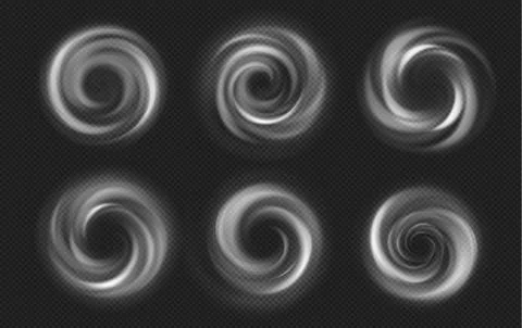 White circular vortex on transparent background Stock Illustration