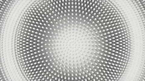 White Circular Waves Of Cylinders Loops Video stock 145440279