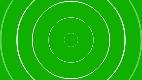 White circular waves green screen motion graphics Vidéo 165494062