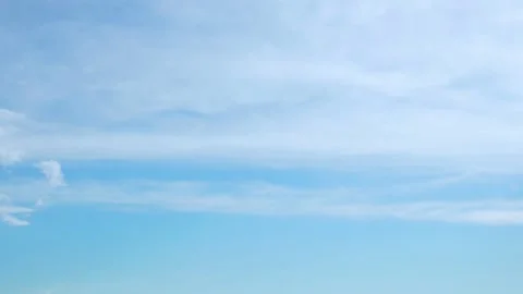 White Cirrus Clouds and Blue Sky Slow Motion Time Lapse Light Clouds 4K. Azure S Stock Footage 232979526