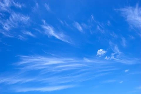White cirrus clouds Stock Photos