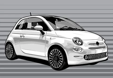 White city car vector template Stock Illustration
