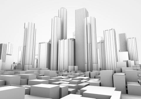 White city Stock Illustration