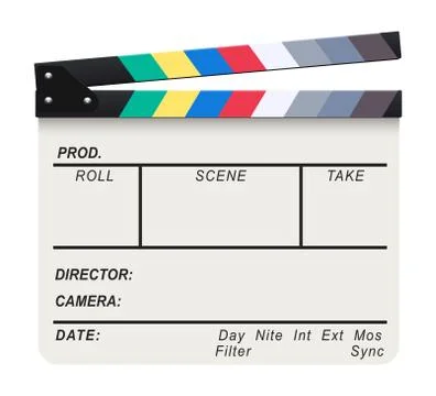 White Clapperboard Stock Illustration