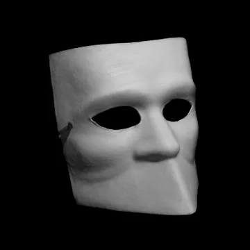 White classic commedia dell'arte mask isolated Stock Photos