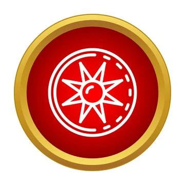 White classic compass icon for navigation and direction イラスト素材