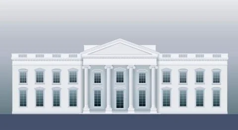 White classic house Stock Illustration