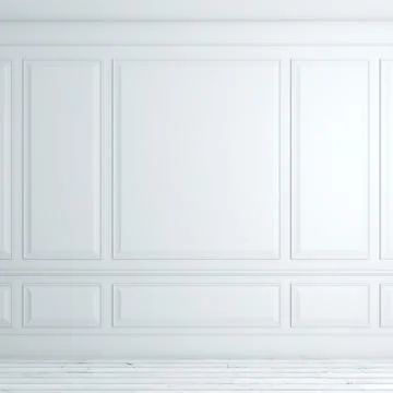 White classical interior Illustrazione stock