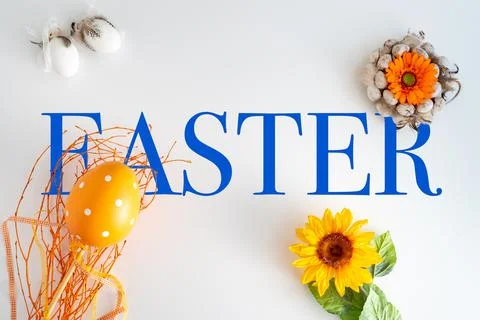 White, clean background for easter 写真素材