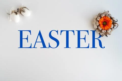 White, clean background for easter 写真素材