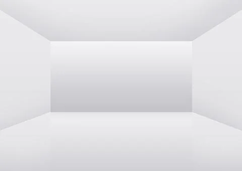 White clean empty architecture interior space room studio background wall dis 스톡 일러스트