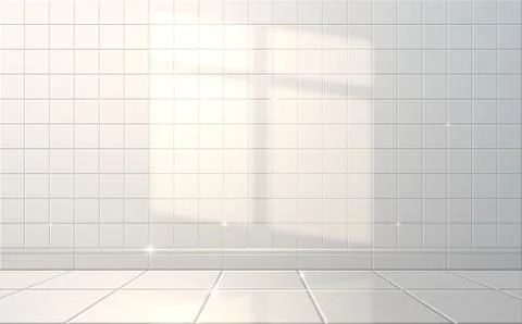 White clean wall with window light Stock Illustration