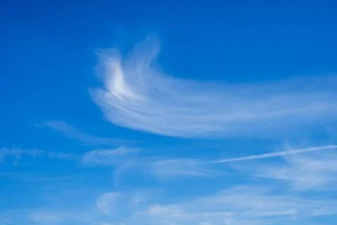 White clear clouds in the blue sky background Stock-Fotos