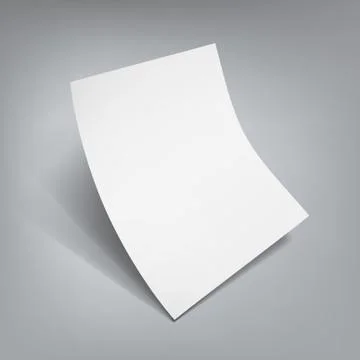 White Clear Flying Sheet Of Paper With Shadow Stock Illustration