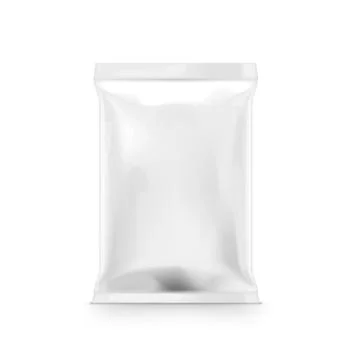 White Clear Plastic Bag Packaging For Snack Stock Illustration