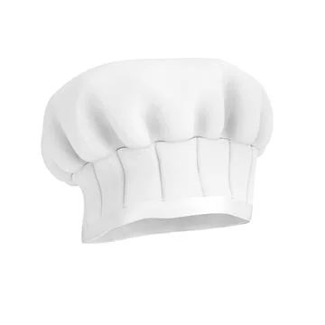 White Clear Professional Chef Hat. 3d Rendering Stock Illustration