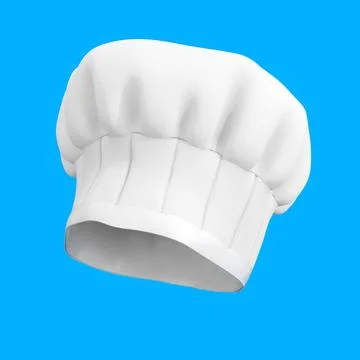 White Clear Professional Chef Hat. 3d Rendering Stock Illustration