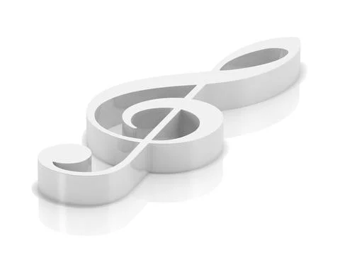 White clef Illustrazione stock
