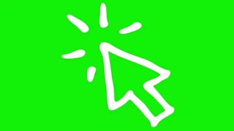White click icon ray green Stock Footage 255208993