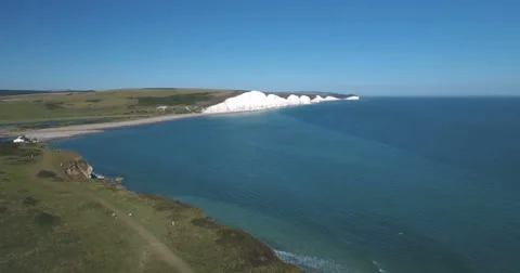 White cliff beach area Stock Footage 66689811