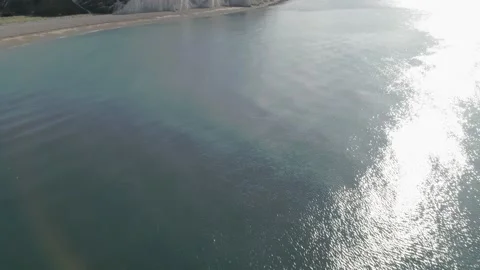 White Cliffs Cuckmere Haven, Seaford Tilt Reveal Aerial Drone Footage Stock Footage 172362215
