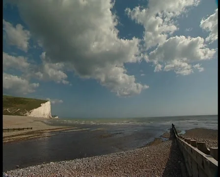 White Cliffs at Cukmere Haven Eastbourne, UK Stock Footage 35876583