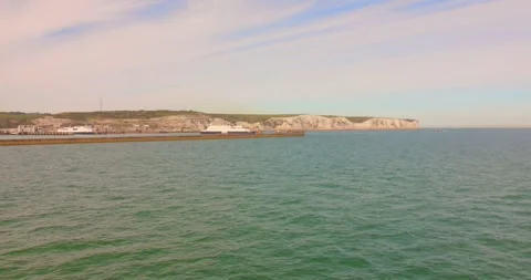 White Cliffs of Dover Along the English Channel Stock Footage 340054857