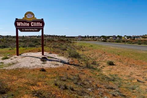 White Cliffs Opal Town Stock Photos