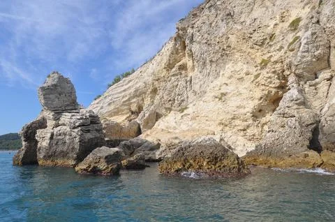 White cliffs in Vieste Stock-Fotos