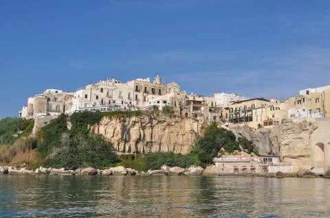 White cliffs in Vieste Stock Photos