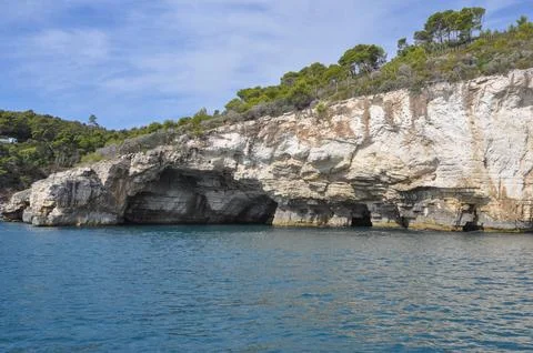 White cliffs in Vieste Stock Photos