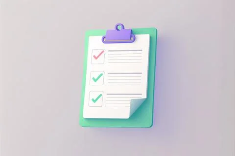 White clipboard task management todo check list, efficient work on project .. Illustrazione stock