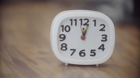 White Clock Aesthetic Stock Footage 260776433