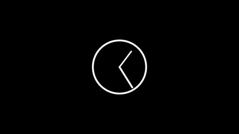 White clock on black background clock icon in flat style illustration. Stock Illustration