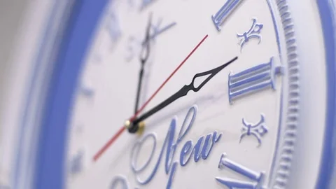 White clock face HD stock footage. Close up of a white clock face suggesting the Vidéo 73889769