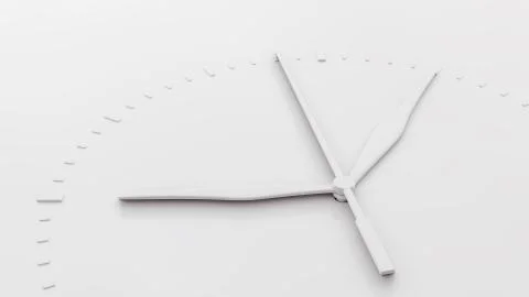 White clock face. Isolated on white background Stock Illustration
