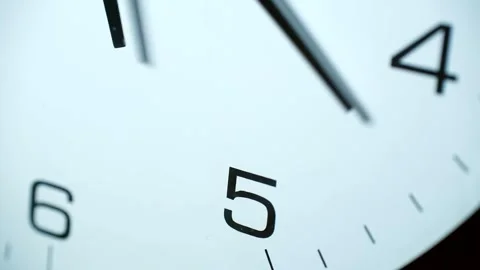 White clock face timelapse showing passing seconds Stock Footage 311153329
